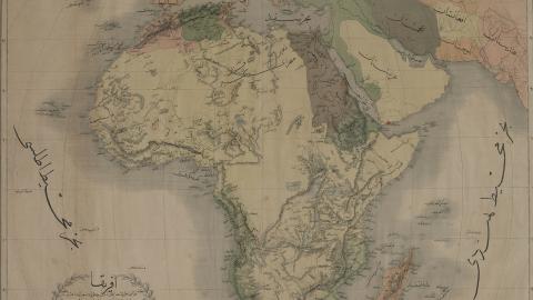 Africa map in Ottoman Turkish