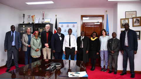 Photo of CoRE IPD leaders and researchers with the University of Nairobi vice chancellor, 18 July 2024