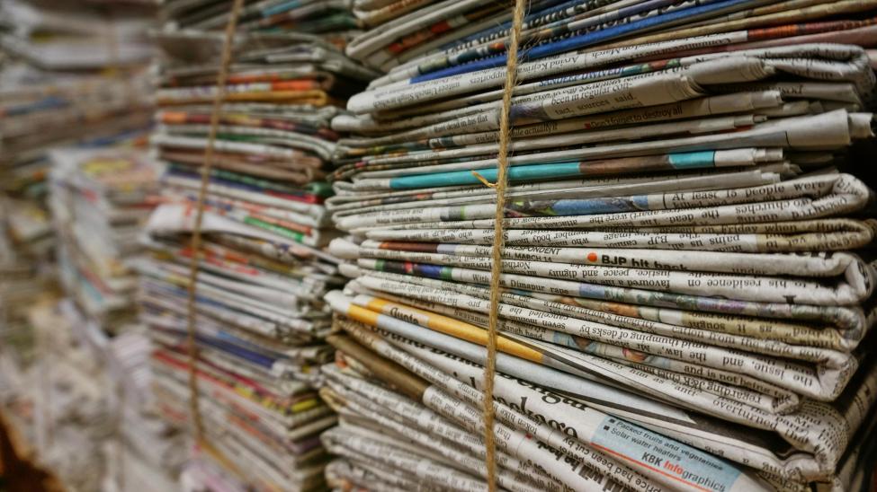 Stacks newspapers