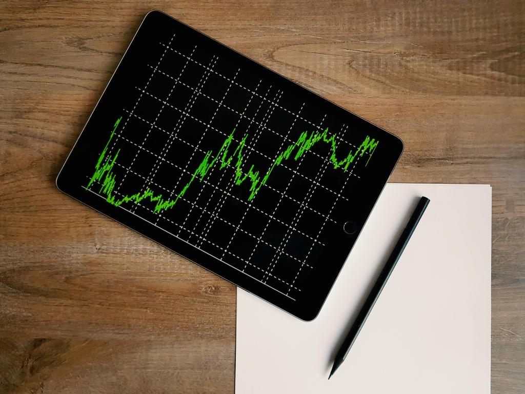 Tablet displaying finances