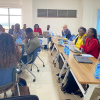 Photo of summer school participants listening to lecture on day 1.